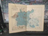 Hartă Germanii &icirc;n Europa Centrală, Deutschen in Mitteleuropa, c. 1930, Bibliographisches Institut AG Leipzig, 181
