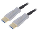 Cablu HDMI 2.0 Optic 10m Negru, QOLTEC