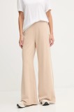 EA7 Emporio Armani pantaloni de trening culoarea bej, uni, AF13135.7W000462