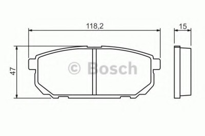 Set placute frana,frana disc KIA SORENTO I (JC) (2002 - 2009) BOSCH 0 986 494 388 foto