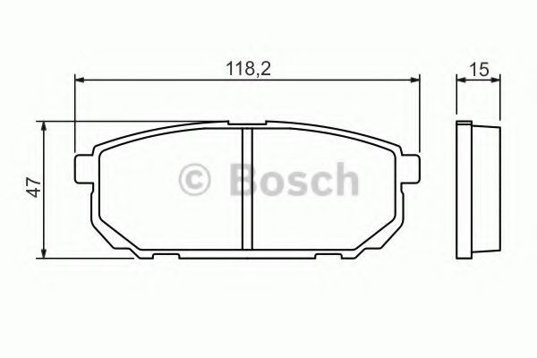 Set placute frana,frana disc KIA SORENTO I (JC) (2002 - 2009) BOSCH 0 986 494 388