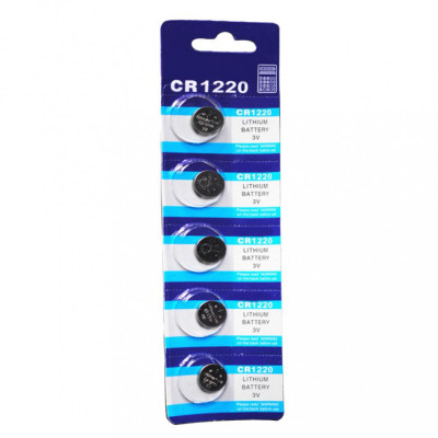 Set 5buc. blister Baterie tip buton 3V CR1220 , baterii lithium foto