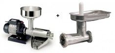 Set masina electrica pentru tocat rosii cu adaptor pentru tocat carne, 8811N, 9004N, 500W, vas INOX, 340kg ora, REBER, ITALIA foto