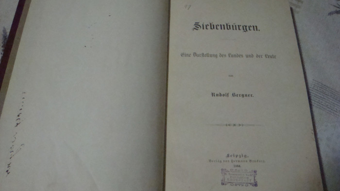 Rudolf Bergner- Siebenburgen-Eine Darstellung des Landes und der leute-1884