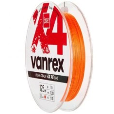 Fir Textil Lucky John Vanrex Micro Game X4 Braid Fluo Orange, 125m, 0.12mm, 5.1kg foto