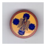 Insigna regalista Frontul Renasterii Nationale, 26 mm diametrul, impecabila