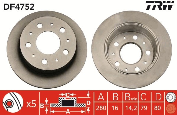 TRW DF4752 Disc frana