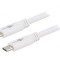 Cablu USB 3.2 USB C 1m alb 5Gbps 60W
