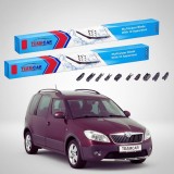 Cumpara ieftin Ștergătoare Skoda Roomster 5J 2013-2015 | Set Față Flat &ndash; TeamCar&reg;