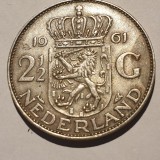 Olanda 2 1/2 Gulden 1961 argint Juliana, Europa