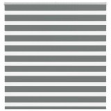 vidaXL Jaluzea tip zebra gri &icirc;nchis lățime țesătură 140,9 cm poliester