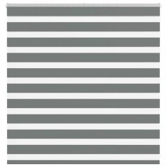 vidaXL Jaluzea tip zebra gri &icirc;nchis lățime țesătură 140,9 cm poliester