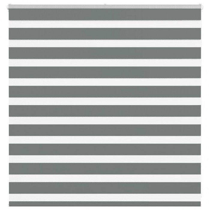 Jaluzea tip zebra gri &icirc;nchis lățime țesătură 140,9 cm poliester