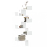 vidaXL Raft colțar perete alb 45x45x147 cm lemn prelucrat