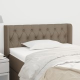 Cumpara ieftin Tăblie de pat cu aripioare gri taupe 93x16x78/88 cm textil