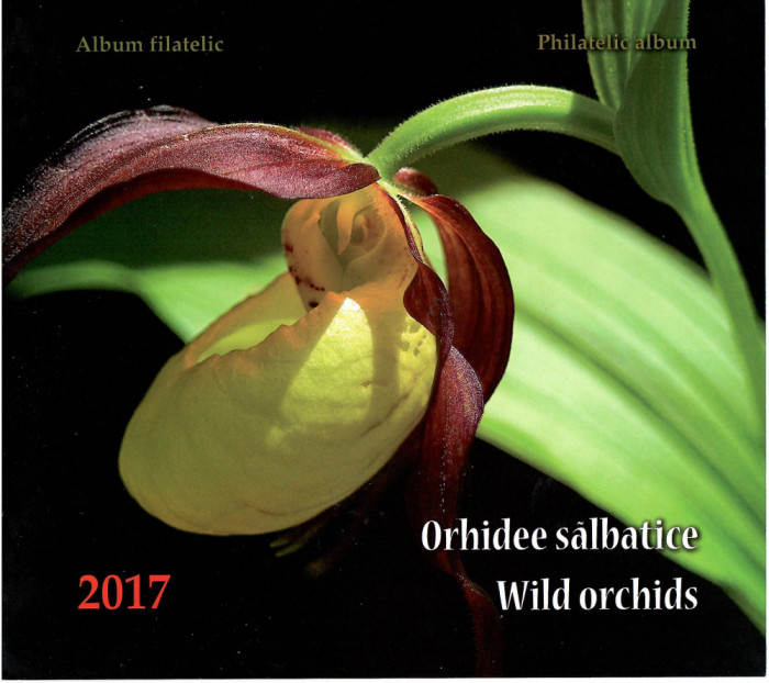 Album filatelic, Orhidee salbatice, 2017, Romania, nest.