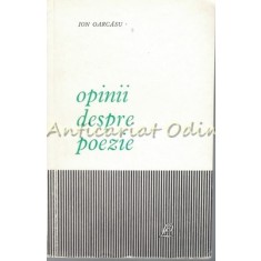 Opinii Despre Poezie - Ion Oarcasu - Tiraj: 3140 Exemplare