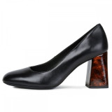 Pantofi dama, din piele naturala, Geox, D94ERA-C9999-01-06, negru, 36, 37