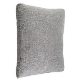 Perna decorativa patrata din chenille, Gri, 52x52cm, 2 fete cu fermoar, CMCLASS