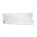 Lampi De Perete Aliza Alb Otel/Pvc 2 Bec Dreptunghi Modern De Interior