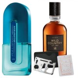 Cumpara ieftin Set apa de toaleta Full Speed Surfer 75 ml, apa de toaleta Wild Country 75 ml, card multifunctional de supravietuire, otel inoxidabil, Avon