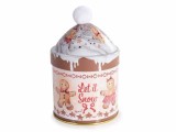 Cumpara ieftin Cutie Craciun Metal Decorer Multicolor &Oslash; 9 x 14.5 cm cu pompon - Cutie depozitare cadou