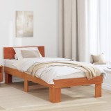 vidaXL Cadru de pat Maro ceruit 100 x 200 cm Lemn de brad solid