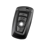 Husa Cheie Smartkey BMW 3/4 Butoane, Seria F, Gri Inchis, Tpu