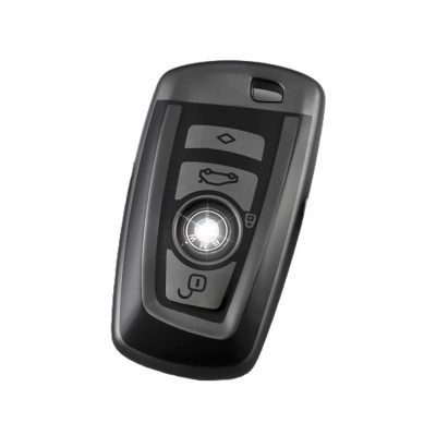 Husa Cheie Smartkey BMW 3/4 Butoane, Seria F, Gri Inchis, Tpu AutoProtect KeyCars foto