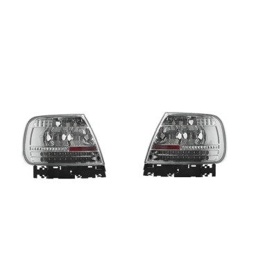 Set stopuri tuning AUDI A4 (B5), 11.1994-09.2001, model SEDAN, Taiwan, partea stanga+dreapta, LED; transparent, argintiu; cu locas bec; foto