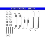 Set accesorii reparatie saboti frana Ate 03013792152, parte montare : punte spate
