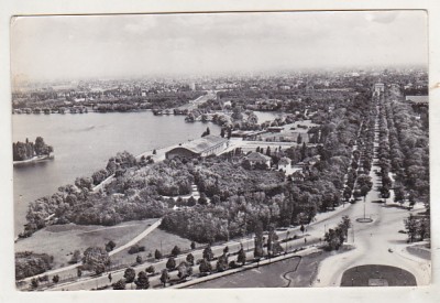 bnk cp Bucuresti - Vedere spre Lacul Herastrau - uzata foto