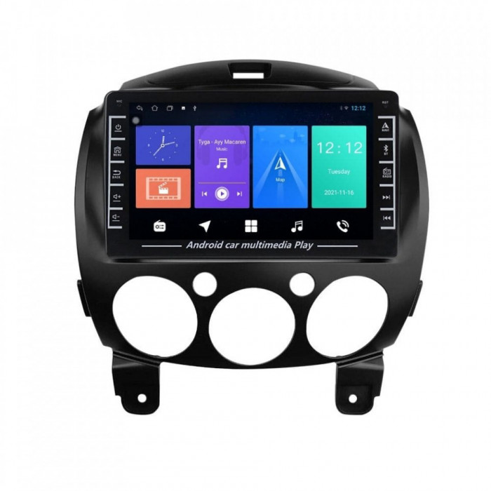 Navigatie dedicata cu Android Mazda 2 2007 - 2014, 1GB RAM, Radio GPS Dual