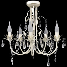 Lampa de plafon suspendata, candelabru cristal, elegant, 5 becuri GartenMobel Dekor