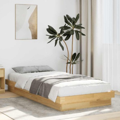 vidaXL Cadru pat fără saltea 80x200 cm lemn masiv de stejar 859339 foto