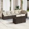 vidaXL Set de canapele pentru grădină 8 pcs maro și alb Rattan poli 3354417