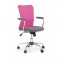 Scaun birou copii HM Andy, Mesh/Stofa, Ergonomic, Cadru metalic, Inaltime ajustabila, Mecanism de balans, 102 Kg, Roz