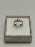 Inel Aur Alb 18K cu Diamant 0.20ct Briliant, Solitaire Logodna, 3.7g, Marimea 54