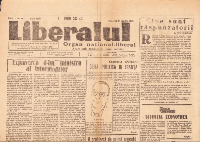 Z153 Liberalul, 59/1946