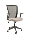 Scaun birou egonomic SL Q328, mesh, inaltime reglabila, roti pivotante, cadru polipropilena, 136 kg, negru/gri