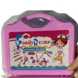 Trusa Doctor Copii Roz cu Valiza, 13 Piese: Stetoscop, Seringa, Ochelari - Jucarie Educativa pentru Copii 3+