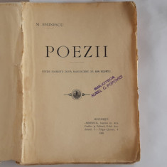 Eminescu, Poezii. Editie ingr. de I. Scurtu, Bucuresti, 1908. Ex. A.C. Popovici