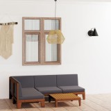 Cumpara ieftin Set mobilier de grădină cu perne, 5 piese, lemn masiv acacia