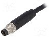Conector M8, 4 pini, clasa etanseitate IP67, BULGIN - PXPPVC08FIM04ACL010PVC