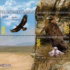 KAZAKHSTAN 2019 EUROPA CEPT - PASARI -Bloc cu 3 timbre Mi.Bl.239 MNH**