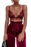 V95-81 Top bralette din broderie, M/L