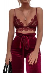 V95-81 Top bralette din broderie
