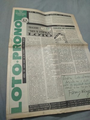 ZIAR LOTO-PRONO NR,6 10 FEBROARIE 1992 foto