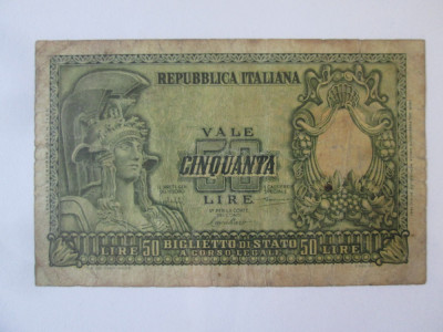 Italia 50 Lire 1951 foto