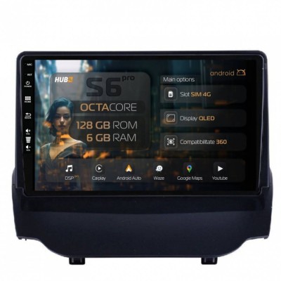 Navigatie Ford EcoSport (2013-2016) 6GB RAM Android 13 Octacore Slot Sim 4G DSP GPS Wi-FI Carplay Android Auto USB Bluetooth Waze Touchscreen 9 Inch foto